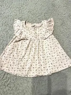 プティマイン花柄 フリル半袖 90cm