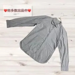 美品❗️【無印良品】グレー長袖シャツL綿100%