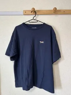 刺繍きつねロゴ ネイビー Tシャツ　半袖のサムネイル