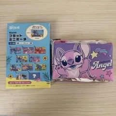スティッチ　エンジェル　フラットミニポーチ