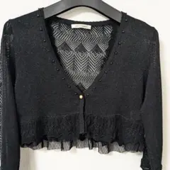 axes femme　アクシーズファム　フリルボレロ　黒　Мサイズ　結婚式