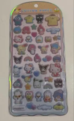 正規品 コットンパフィーシール サンリオキャラクターズ