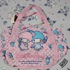 リトルツインスターズ　BIGバルーントートバッグ　ピンク