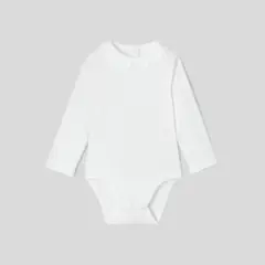 【美品】ジャカディ ロンパース スカラップ襟 長袖 白 12M 74㎝