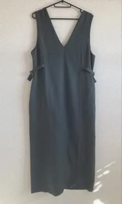 Honeys ハニーズ GLACIERジャンパースカート ストライプ　グレーM