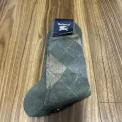 新品未使用　Burberry's グリーン系ソックス 25cm