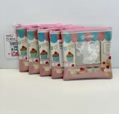 Oshihapi PVC窓付ポーチ　スイーツ&アイス柄　5セットのサムネイル