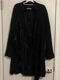 Y’s 23AW/スティッチデザインウールギャバドレープロングシャツのサムネイル