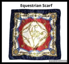 Equestrian Square Scarf 馬具柄 スカーフ