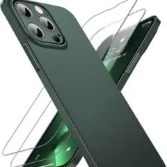 CASEKOO ガラスフィルム付き　13 proスマホケース　グリーン