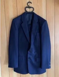 メンズ ネイビー ビジネススーツ ジャケットとベストセット