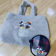 ミッキーマウス　ミニーマウス　バッグ　ポーチ　コインケース　セット