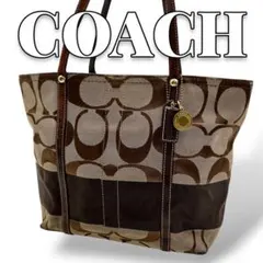 COACH A4収納 シグネチャーブラウン レディース トートバッグ 9156