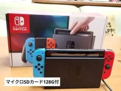 Nintendo Switch ネオンブルーレッド SDカード128付き - メルカリ