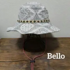 新品 Bello ベッロ ペイズリー柄 バケハ サファリハット 帽子 男女兼用