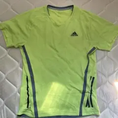 adidas 蛍光グリーン スポーツTシャツ