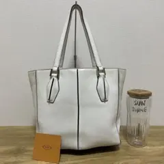 《美品》TOD’S （トッズ）レザー トートバッグ ホワイト 白