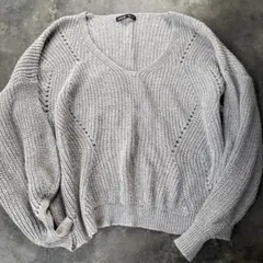 【美品】SHEIN　シーイン　サマーニット　グレー　Sサイズ　レディース