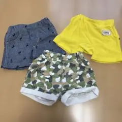 ベビー服キッズ服半ズボン3点セット サイズ80cm