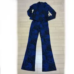 ZARA 青と黒のパターン セットアップ S