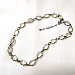 フランス　ヴィンテージパーツ　ネックレス　未使用　クリスタル