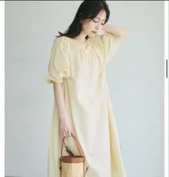 basement online 綿ローンバルーンタックワンピース