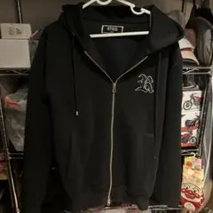 アダムスジャグラーブラック ジップアップパーカー