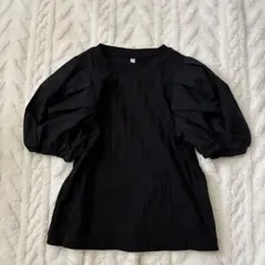 GUブラック パフスリーブ Tシャツ 120