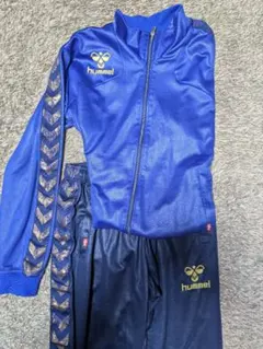 ヒュンメルhummel ジャージ上下L青 トラックスーツ Lサイズ ブルー