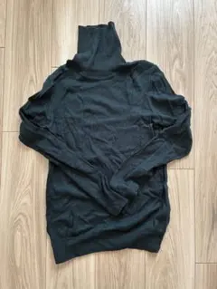 無印良品　MUJI タートルネック　セーター　トップス　ダークグリーン　M