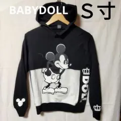 大きなミッキー黒色パーカーBABYDOLL