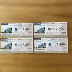 ガトーキングダム　札幌　朝食バイキング　プール温泉付　宿泊優待券　4枚　ガトキンのサムネイル