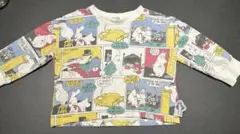 子供服 ベビー服 90㎝ ムーミン コミック柄 長袖Tシャツ バースデイ