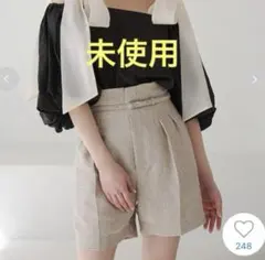 未使用★SNIDEL スナイデル　サマーツイードショートパンツ BEG 1のサムネイル