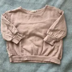 ブランシェス フリル付きピンクトレーナー