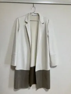 ZARA スエード調　バイカラーコート