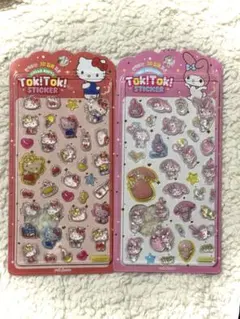 ※【正規品】韓国サンリオ公式　ハローキティ・マイメロディ 3Dシール2枚セット