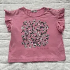 rag mart 花柄 フリル 半袖 Tシャツ ピンクのサムネイル