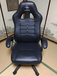 HHGEARS ブラック ゲーミングチェア