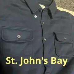 St. John's Bay メンズ 裏起毛シャツ ネイビー 新品未使用