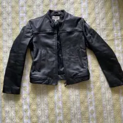 ARMANIJEANS レザージャケット　ライダース　ブラック　革　ブルゾンのサムネイル