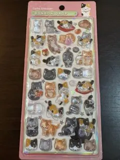 正規品 ボンボンドロップシール 和柄 新品 新作 和猫　ネコ　ねこ　入手困難