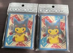 メガルカリオのポンチョを着たピカチュウ デッキシールド スリーブ　2個セット