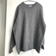GU【ジーユー】グレー　ゆったり　長袖　ニット　セーター　カジュアル　美品　XL