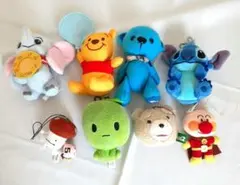 キャラクターぬいぐるみストラップ等8体セット