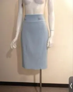 23SS◆リナシメント◆爽やか好感度パステルブルー！希少タイトストレッチスカート