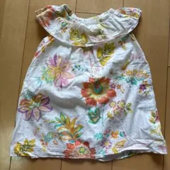 BabyGAPフラワープリント フリルネックワンピース 95cm以下　リゾート風