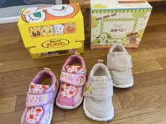 ドキンちゃん　花柄 ワンワンうーたんスニーカー 2足セット　14センチ