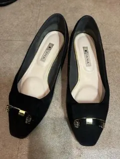 Diana ブラック　フラットシューズ　24cm
