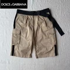 DOLCE & GABBANA ベルト付き カーゴショーツ タック サイドラインのサムネイル